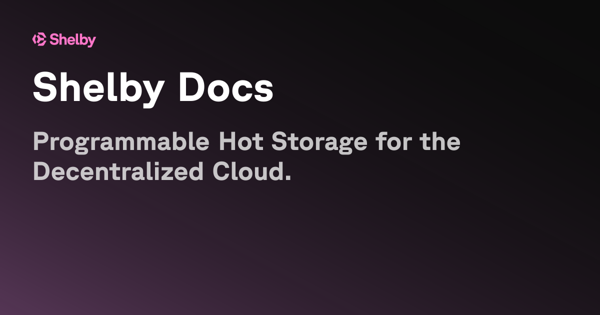 Shelby Docs