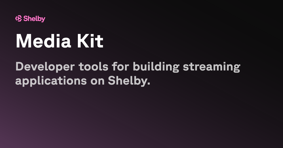 Media Kit | Shelby Docs